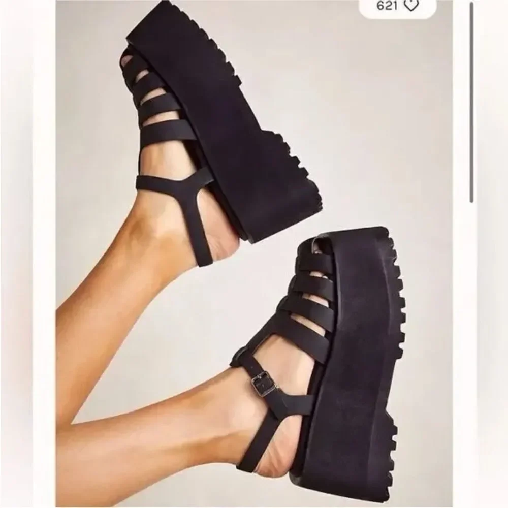 Jeffrey Campbell Frida Fisherman Platform Sandals US 9
